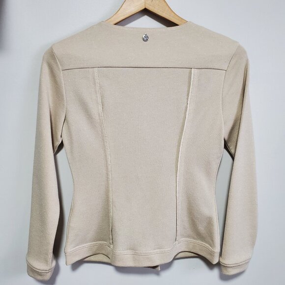 ESCADA SPORT Asymmetric Zip Jacket Blazer Cotton Metallic Women's 34 EU, XS US - Picture 8 of 16